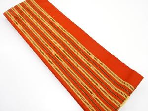 本場筑前博多　縞模様織り出し　半幅帯